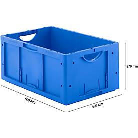 Euro Box Serie LTB 6270, aus PP, Inhalt 51,4 L, ohne Deckel, blau