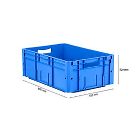 Euro Box Serie LTF 6220, aus PP, Inhalt 42 L, Durchfassgriff, blau