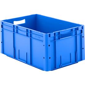 Euro Box Serie LTF 6280, aus PP, Inhalt 53,8 L, Durchfassgriff, blau