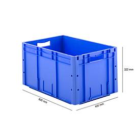Euro Box Serie LTF 6320, aus PP, Inhalt 62,7 L, Durchfassgriff, blau