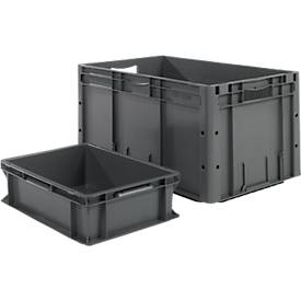 Euro Box Serie LTF 6320, PP, L 600 x B 400 x H 320 mm, 62,7 l, bis 30 kg, 10 Stück + gratis Rollrahmen