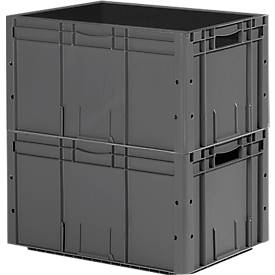 Euro Box Serie LTF 6320, PP, L 600 x B 400 x H 320 mm, 62,7 l, bis 30 kg, 10 Stück + gratis Rollrahmen