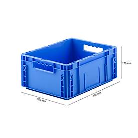 Euro Box Serie MF 4170, aus PP, Inhalt 14,6 L, Durchfassgriff, blau
