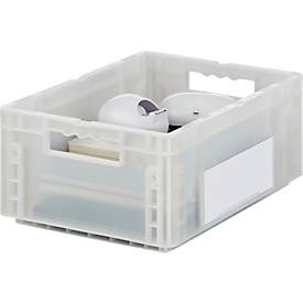 Euro Box Serie MF 4170, aus PP, Inhalt 14,6 L, Durchfassgriff, transluzent
