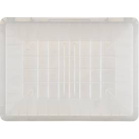 Euro Box Serie MF 4170, aus PP, Inhalt 14,6 L, Durchfassgriff, transluzent