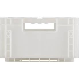 Euro Box Serie MF 4170, aus PP, Inhalt 14,6 L, Durchfassgriff, transluzent