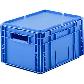 Euro Box Serie MF 4220, aus PP, Inhalt 19,7 L, Durchfassgriff, blau