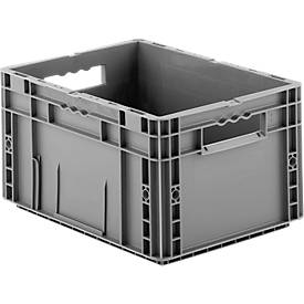 Euro Box Serie MF 4220, aus PP, Inhalt 19,7 L, Durchfassgriff, grau