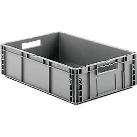 Euro Box Serie MF 6170, aus PP, Inhalt 30,8 L, Durchfassgriff, grau