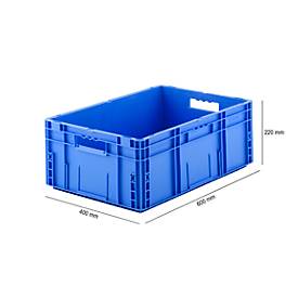 Euro Box Serie MF 6220, aus PP, Inhalt 41,6 L, Durchfassgriff, blau
