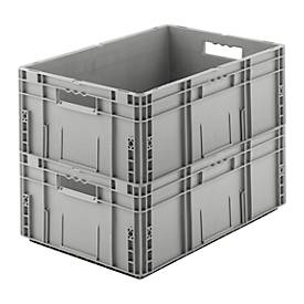 Euro Box Serie MF 6220, aus PP, Inhalt 41,6 L, Durchfassgriff, grau