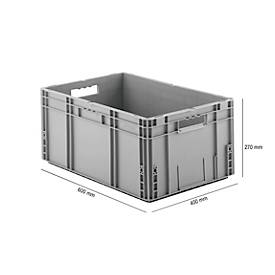 Euro Box Serie MF 6270, aus PP, Inhalt 52 L, Durchfassgriff, grau