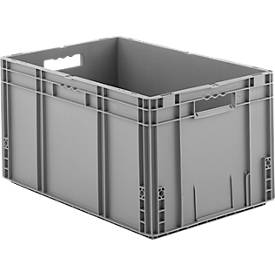 Euro Box Serie MF 6320, aus PP, Inhalt 62,3 L, Durchfassgriff, grau