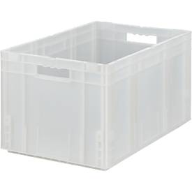 Euro Box Serie MF 6320, aus PP, Inhalt 62,3 L, Durchfassgriff, transluzent