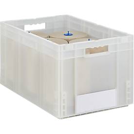 Euro Box Serie MF 6320, aus PP, Inhalt 62,3 L, Durchfassgriff, transluzent