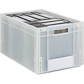 Euro Box Serie MF 6320, aus PP, Inhalt 62,3 L, Durchfassgriff, transluzent