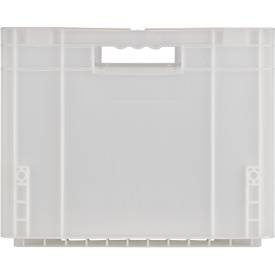 Euro Box Serie MF 6320, aus PP, Inhalt 62,3 L, Durchfassgriff, transluzent