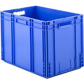 Euro Box Serie MF 6420, aus PP, Inhalt 82,9 L, Durchfassgriff, blau
