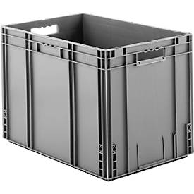 Euro Box Serie MF 6420, aus PP, Inhalt 82,9 L, Durchfassgriff, grau