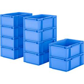 Euro Box SSI Schäfer EF 3120, 4,2 l, L 300 x B 200 x H 120 mm, blau, 10 Stück