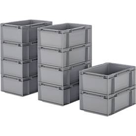 Euro Box SSI Schäfer EF 3120, 4,2 l, L 300 x B 200 x H 120 mm, grau, 10 Stück