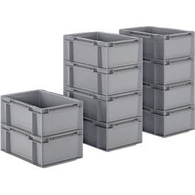 Euro Box SSI Schäfer EF 3120, 4,2 l, L 300 x B 200 x H 120 mm, grau, 10 Stück
