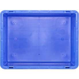 Euro Box SSI Schäfer EF 4170, 15,7 l, Durchfassgriff, ohne Deckel, Polypropylen, blau, 5 Stück