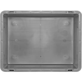 Euro Box SSI Schäfer EF 4170, 15,7 l, Durchfassgriff, ohne Deckel, Polypropylen, grau, 5 Stück