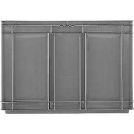 Euro Box SSI Schäfer EF 6420, 83,8 l, Durchfassgriff, Polypropylen, grau, 5 Stück