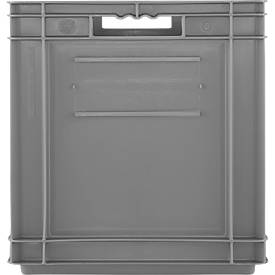 Euro Box SSI Schäfer EF 6420, 83,8 l, Durchfassgriff, Polypropylen, grau, 5 Stück