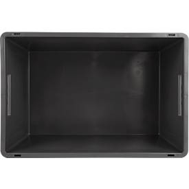 Euro-Maß-Behälter Serie EF 6320, Inhalt 63,7 l, Durchfassgriff, eisengrau