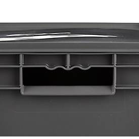 Euro-Maß-Behälter Serie EF 6320, Inhalt 63,7 l, Durchfassgriff, eisengrau, inkl. Deckel, 10 Stück