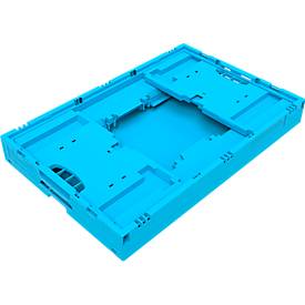 EURO-Maß Faltbox 6422 NG, ohne Deckel, für Lager- und Mehrwegtransport, 41,4 Liter, blau