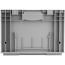 Eurobehälter Serie R-KLT Boxy, geschlossen, mit Deckel, PP, B 595 x T 395 x H 278 mm, 52,1 l, grau, 1 Stück