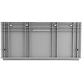 Eurobehälter Serie R-KLT Boxy, geschlossen, mit Deckel, PP, B 595 x T 395 x H 278 mm, 52,1 l, grau, 1 Stück