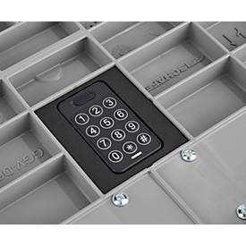 Eurobehälter Serie R-KLT Boxy, geschlossen, mit Deckel, PP, B 595 x T 395 x H 278 mm, 52,1 l, grau, 1 Stück