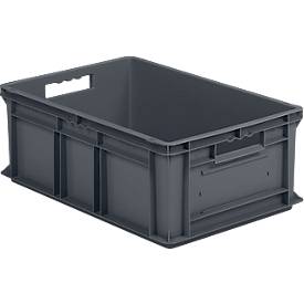Eurobox SSI Schäfer EF 6220, geschlossen, Recycling-Polypropylen, B 600 x T 400 x H 220 mm, 43,5 l, 5 Stück