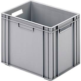 Eurokasten Ringoplast, für Fachwerkeinsätze geeignet, geschlossen, mit 2 Durchgriffen, B 400 x T 300 x H 322 mm, grau