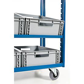 Eurokastenwagen mit offenem Rahmen und 6 Kästen, 820 x 620 mm