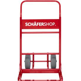Eurokistenkarre Genius 1004, 150 kg, Luftbereifung, Schaufelbreite 605 mm, pulverbeschichtet, karminrot RAL 3002