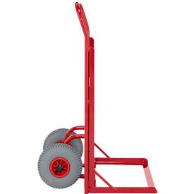 Eurokistenkarre Genius 1004, 150 kg, Luftbereifung, Schaufelbreite 605 mm, pulverbeschichtet, karminrot RAL 3002