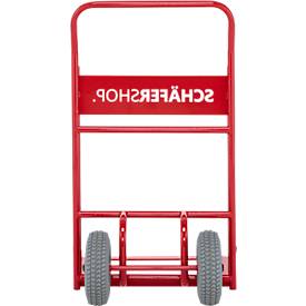 Eurokistenkarre Genius 1004, 150 kg, Luftbereifung, Schaufelbreite 605 mm, pulverbeschichtet, karminrot RAL 3002
