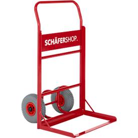 Eurokistenkarre Genius 1004, 150 kg, Luftbereifung, Schaufelbreite 605 mm, pulverbeschichtet, karminrot RAL 3002