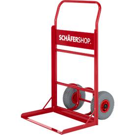 Eurokistenkarre Genius 1004, 150 kg, Luftbereifung, Schaufelbreite 605 mm, pulverbeschichtet, karminrot RAL 3002