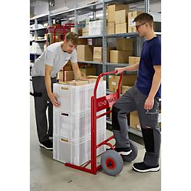 Eurokistenkarre Genius 1004, 150 kg, Luftbereifung, Schaufelbreite 605 mm, pulverbeschichtet, karminrot RAL 3002