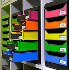 Exacompta Big Box Plus Iderama Harlekin, 5 offene Schubladen A4/A4+/24x32, leise, Sicherheitsstopp, stapelbar