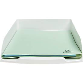 Exacompta Briefablage Combo Styli Autentik, A4+, aus recyceltem Kunststoff, stapelbar, Etikettenhalter, 6er-Set, weiß