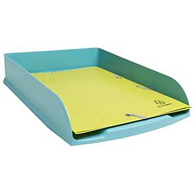 Exacompta Briefablagen Set Combo Pop N'Co, 4-tlg A4+, bis 500 Blatt je Ablage, Etikettenhalter, stapelbar, 25 Jahre