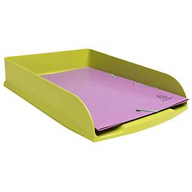 Exacompta Briefablagen Set Combo Pop N'Co, 4-tlg A4+, bis 500 Blatt je Ablage, Etikettenhalter, stapelbar, 25 Jahre