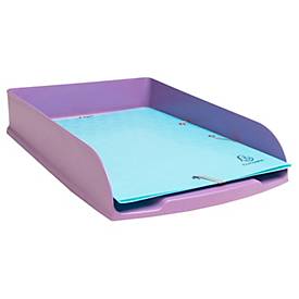 Exacompta Briefablagen Set Combo Pop N'Co, 4-tlg A4+, bis 500 Blatt je Ablage, Etikettenhalter, stapelbar, 25 Jahre